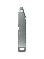 Titanium pry bar as a sheath for a compact pocket fixed blade